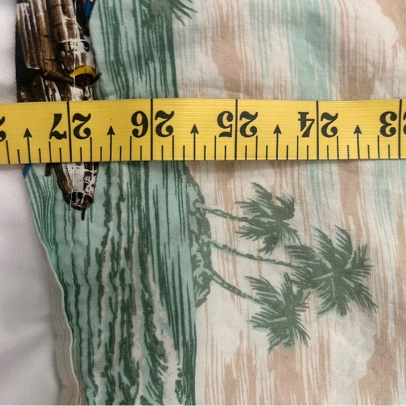 Hawaiian Shirt Vintage Aloha Republic Mens Airplanes Floral L Made In Hawaii - Picture 5 of 8